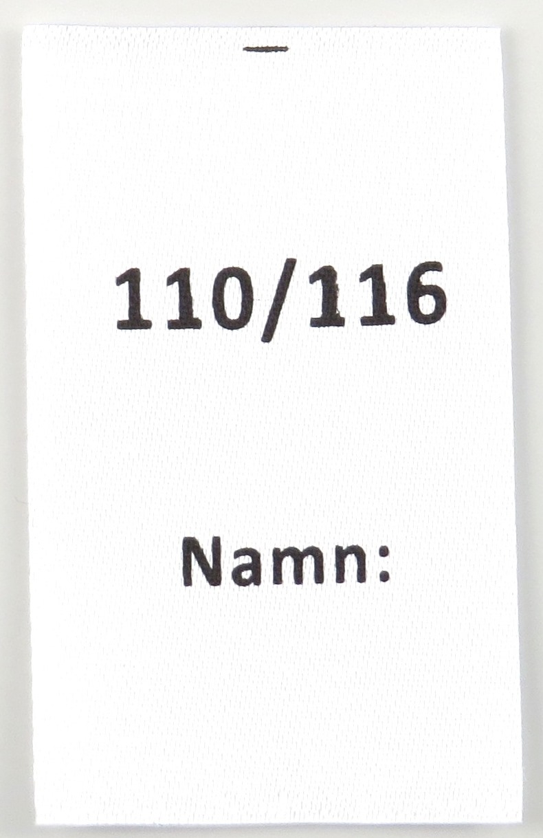 Satinlabel Namn 110/116