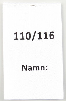 Satinlapp Namn 110/116