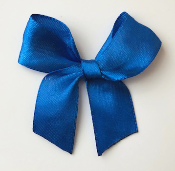 Satin Bow Big  Navy 70x7mm