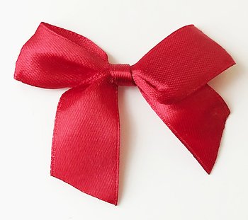 Satin Bow Big  Dark red 70x7mm