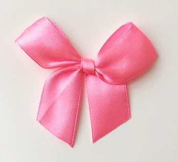 Satin Bow Big  Bubblegum pink 70x7mm
