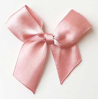 Satin Bow Big  Dull pink 70x7mm