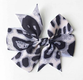 Bow Leopard grey/black 80x80mm