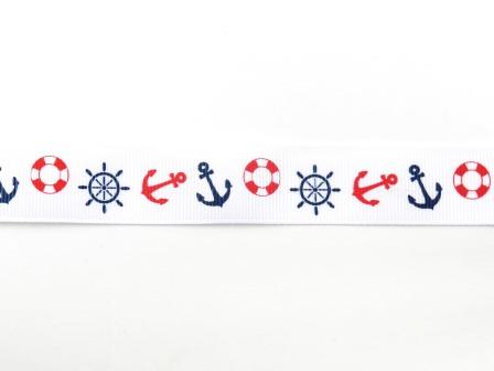 Tryckt band Anchors 22mm