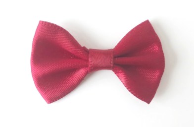 Bow Satin Winered 38x25
