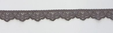 Stretchig spets mörkgrå 17mm