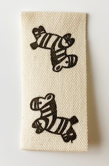 Printed cotton label Zebra