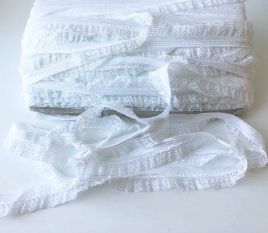 Elastic lace white 20mm
