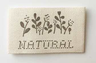 Tryckt bomulls lapp Natural