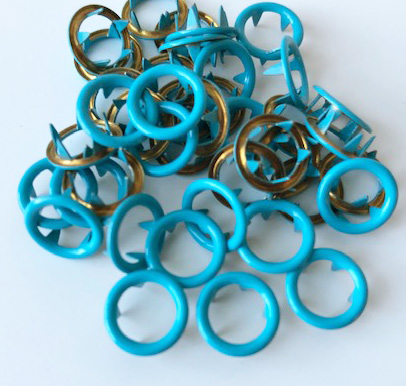 Snap-on button ring Strong Turquise