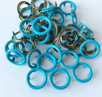 Snap-on button ring Strong Turquise
