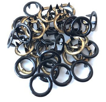 Snap-on button ring Black