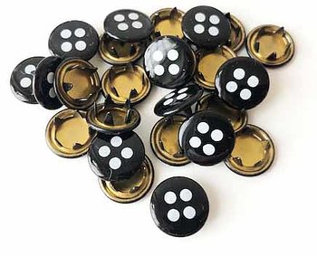 Snap-on button Black button button
