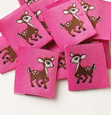 Woven folded label Bambi