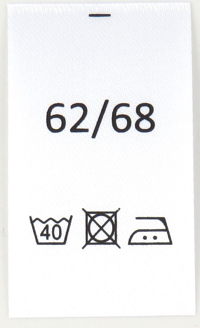 Satinlapp Tvättråd 62/68