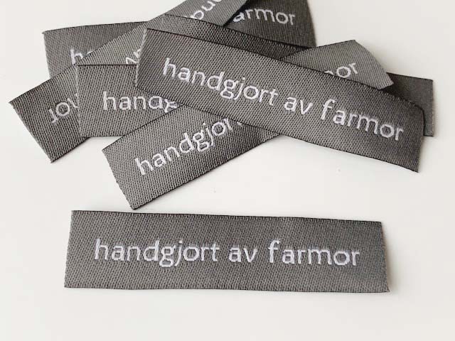 Vävd enkel lapp Farmor grå