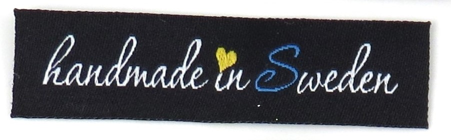 Woven straightcut label Handmade in Sweden - 2