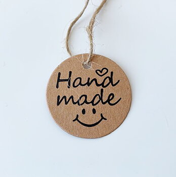 5-pack Hangtags handmade 30mm