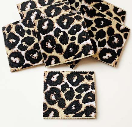Vävd enkel lapp Leopard