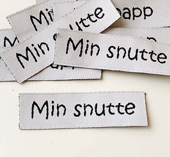 Vävd enkel lapp Min snutte