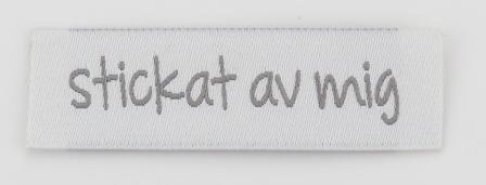 Vävd enkel lapp Stickat av mig grå - 2