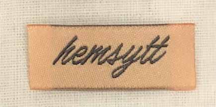 Woven straightcut label Hemsytt beige - 2