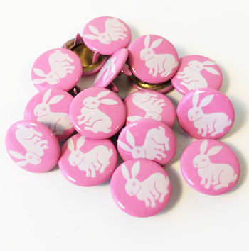 Tryckknapp Kanin rosa