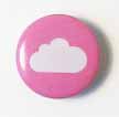 Snap-on button Cloud on pink - 2