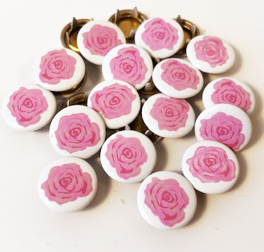 Snap-on button Rose pink