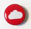 Snap-on button Cloud on red - 2