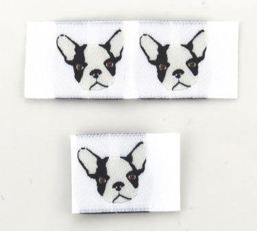 Woven folded label Bulldog - 2