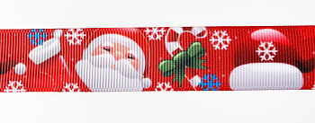 Tryckt band tomte 22mm