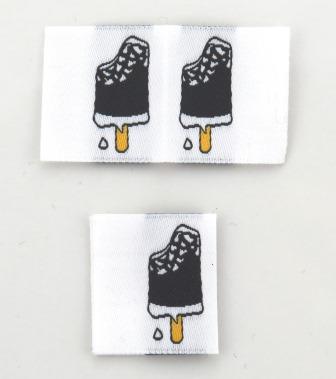 Woven folded label Icecream - 2