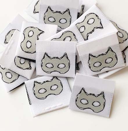 Woven folded label Mask