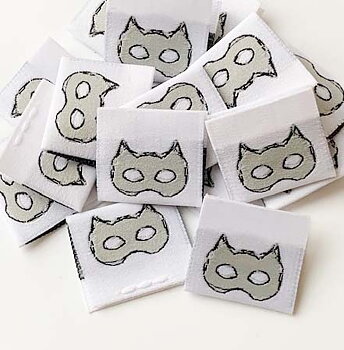 Woven folded label Mask