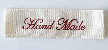 Tryckt bomulls lapp handmade vinröd