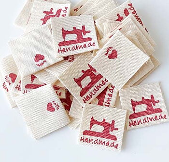 Tryckt bomulls lapp, vikt handmade symaskin vinröd