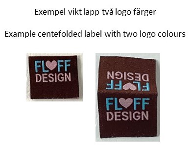 Vikt namnlapp egen design mall G-K 2 färger på loggan 300st - 2