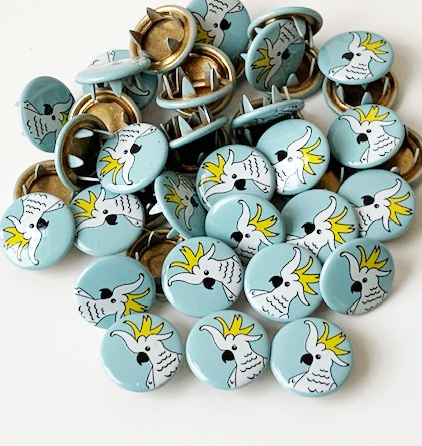 Snap-on button Cockatoo