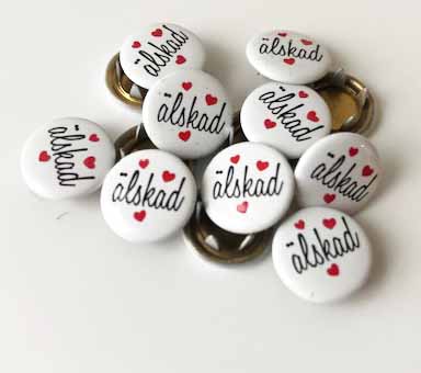 Snap-on button Älskad