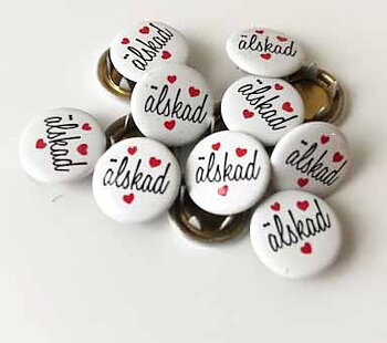 Snap-on button Älskad