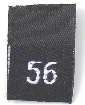 Black woven folded sizelabel  56