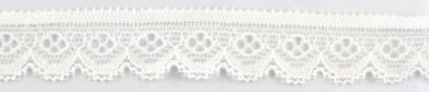 Stretchig spets off-white 16mm