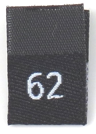 Black woven folded sizelabel  62