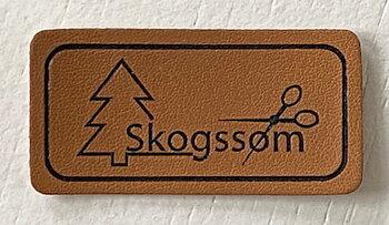 Läder lapp (konstläder) 500st svart tryck