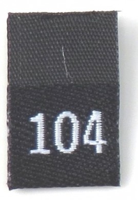 Black woven folded sizelabel  104