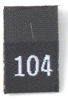 Black woven folded sizelabel  104