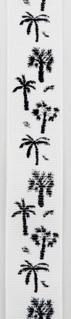 Printed ribbon Palmtrees 22mm