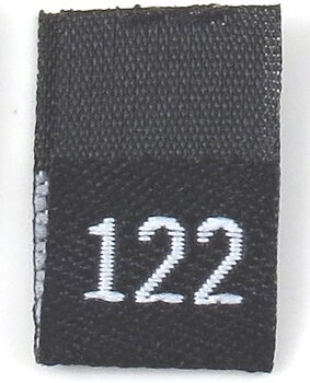 Black woven folded sizelabel  122