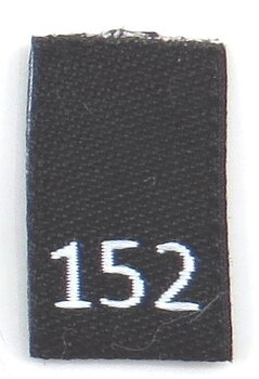 Black woven folded sizelabel  152